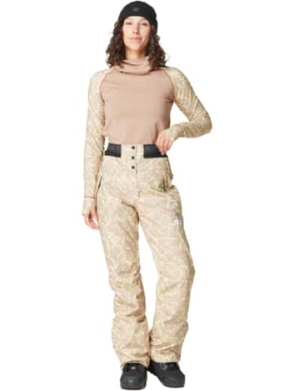 Picture Organic Clothing Women's Treva Printed Snow Pants in Latte size Medium